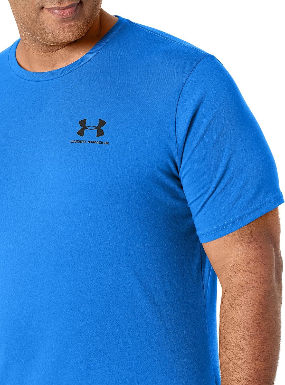image:imageUnder Armour Mens Sportstyle Left Chest ShortSleeve TShirtVersa Blue 486Black