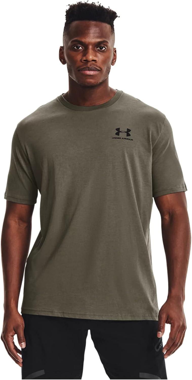 image:imageUnder Armour Mens Sportstyle Left Chest ShortSleeve TShirtVictory Green 369Black
