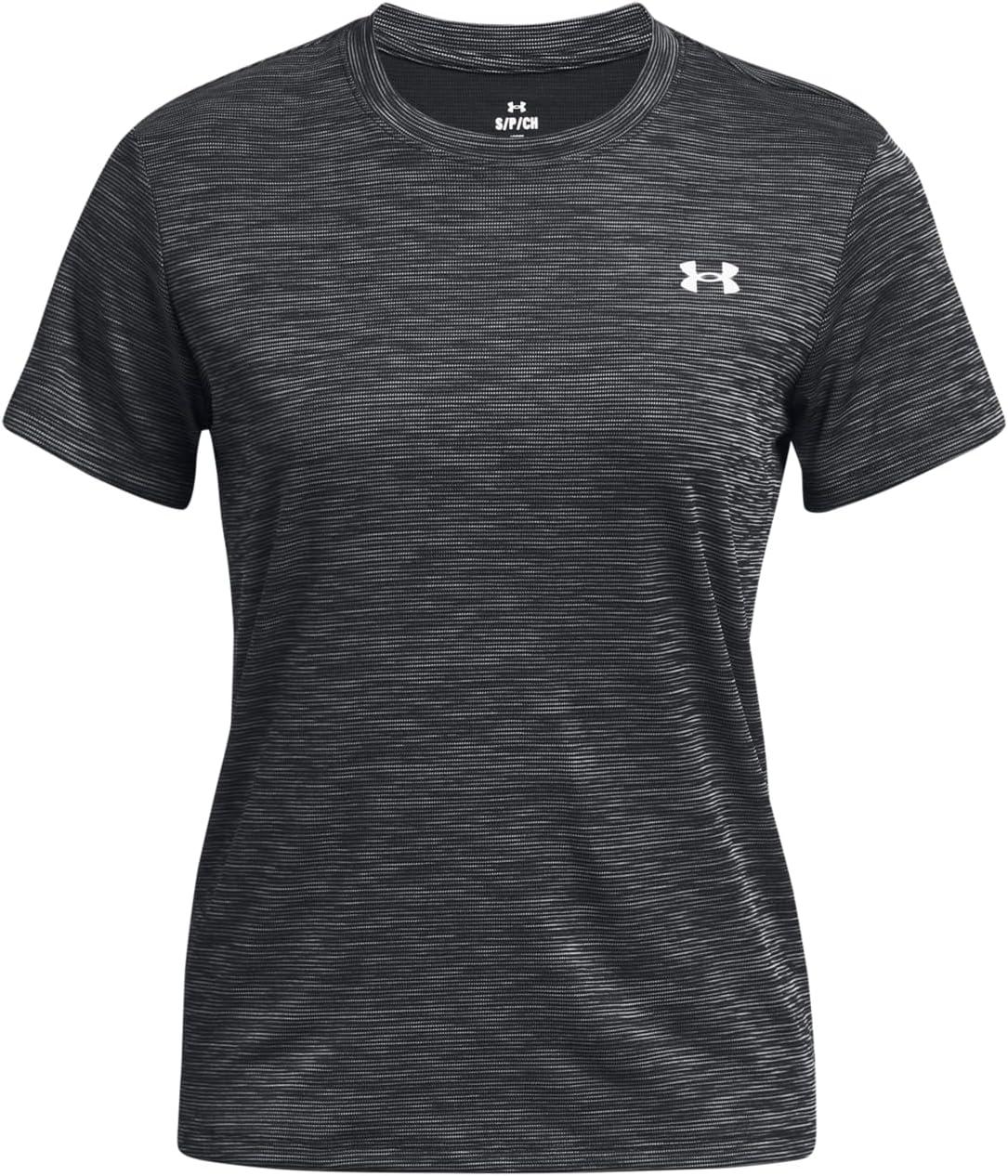 image:imageUnder Armour Tech Textured Short Sleeve CrewBlack White 001