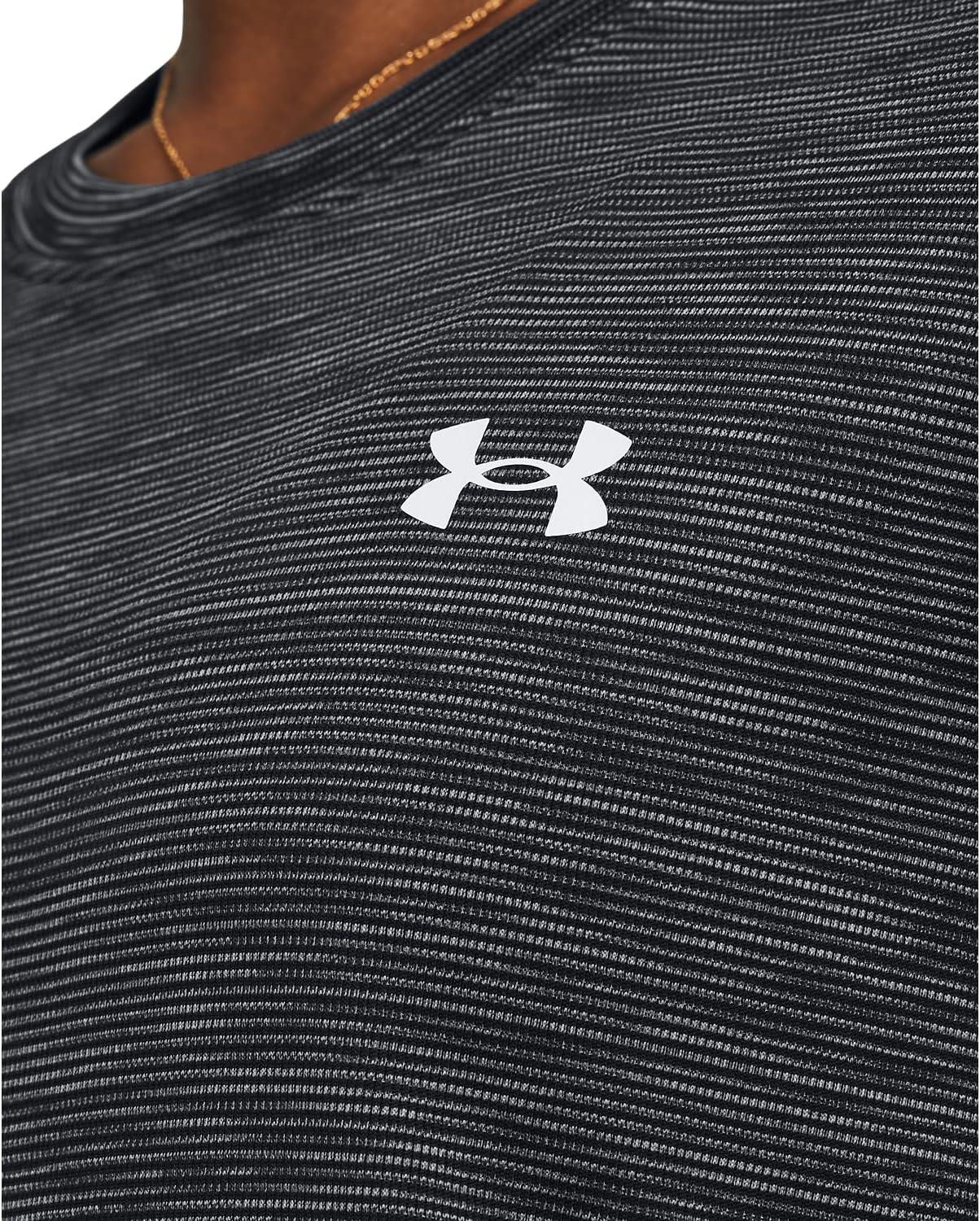 image:imageUnder Armour Tech Textured Short Sleeve CrewBlack White 001