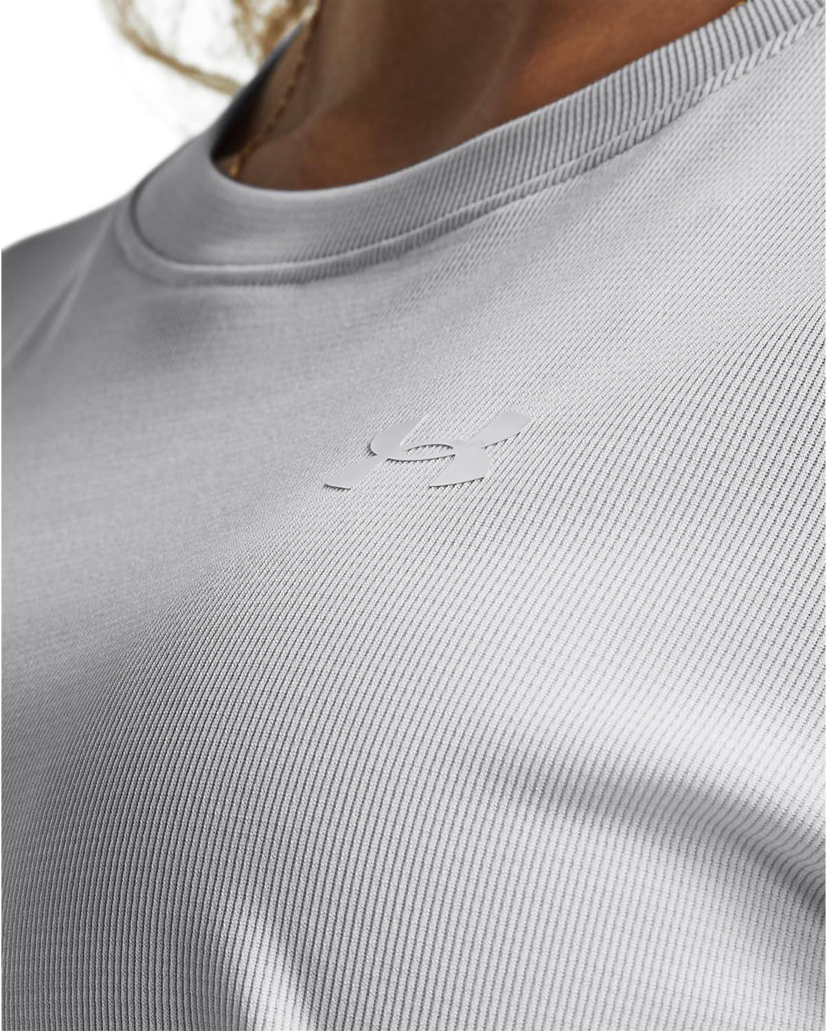 image:imageUnder Armour Tech Textured Short Sleeve CrewHalo GrayWhite