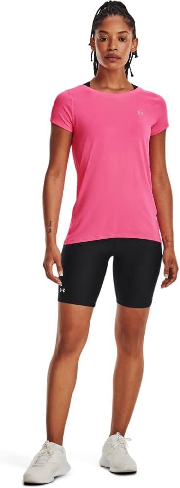 image:imageUnder Armour Womens Heatgear Armour Leggings640 Pink Punk Metallic Silver