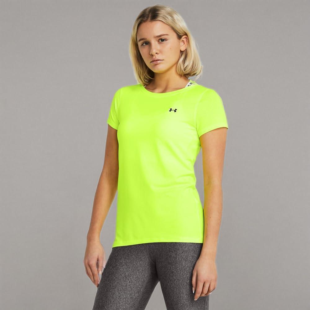 image:imageUnder Armour Womens Heatgear Armour Leggings731 Highvis Yellow Black