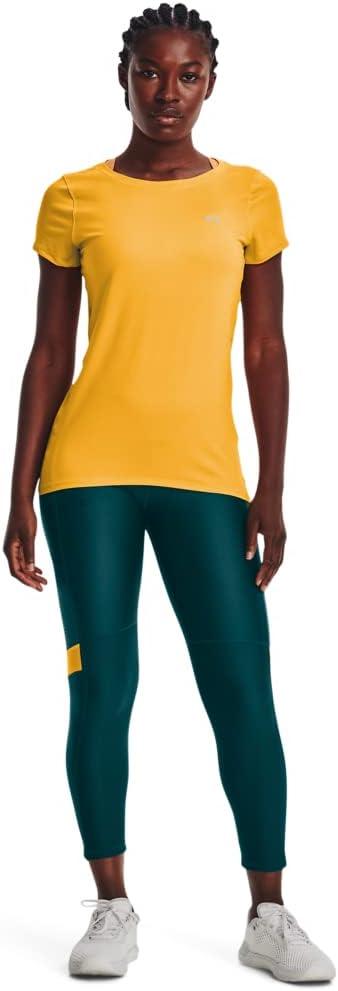 image:imageUnder Armour Womens Heatgear Armour Leggings782 Rise Metallic Silver