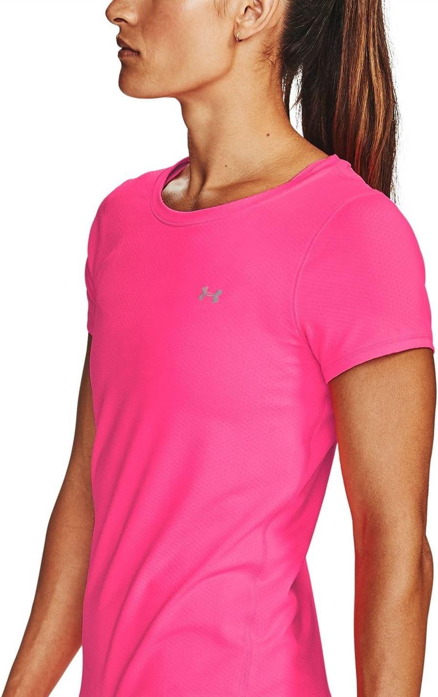 image:imageUnder Armour Womens Heatgear Armour LeggingsCerise 653Metallic Silver
