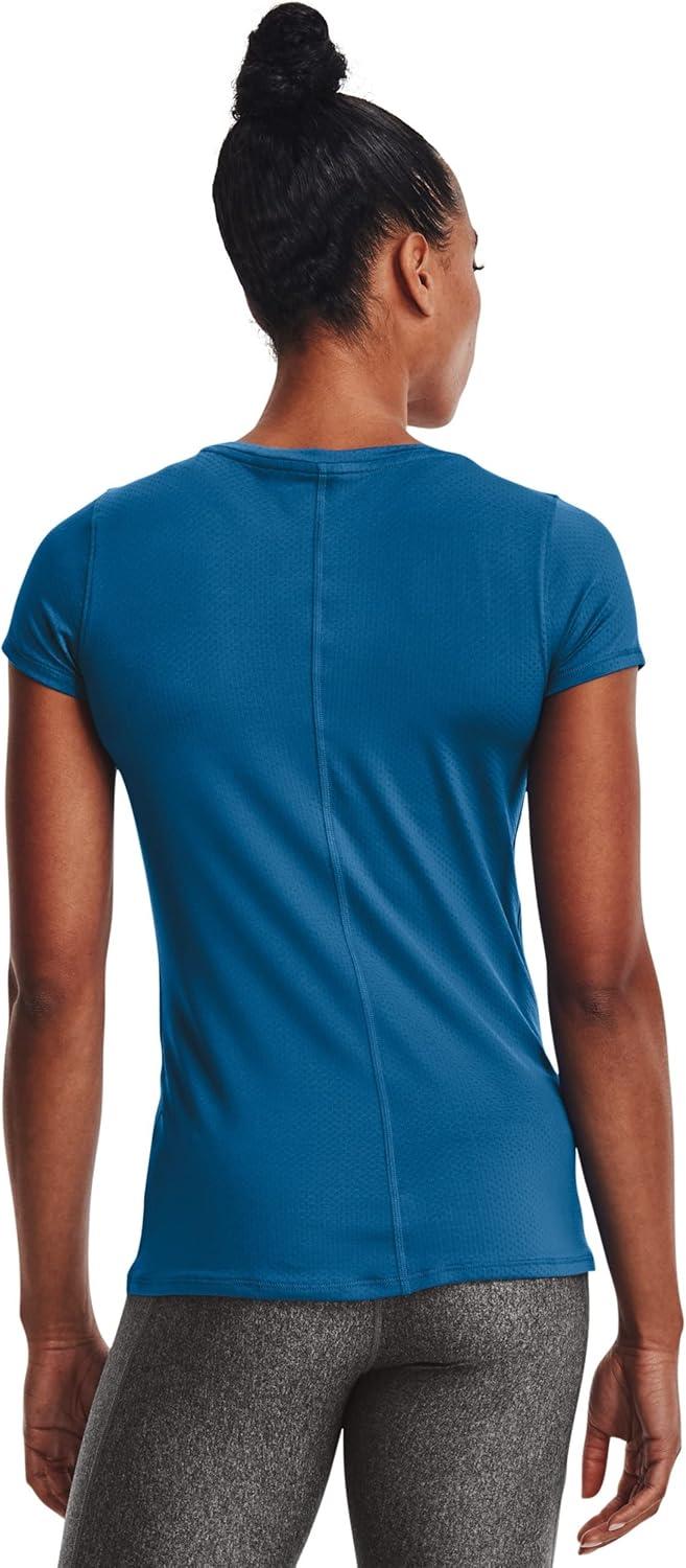 image:imageUnder Armour Womens Heatgear Armour LeggingsCruise Blue 899Metallic Silver