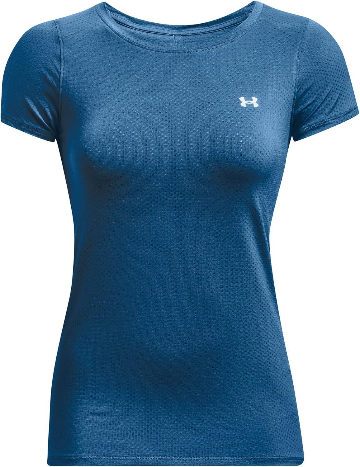 image:imageUnder Armour Womens Heatgear Armour LeggingsCruise Blue 899Metallic Silver