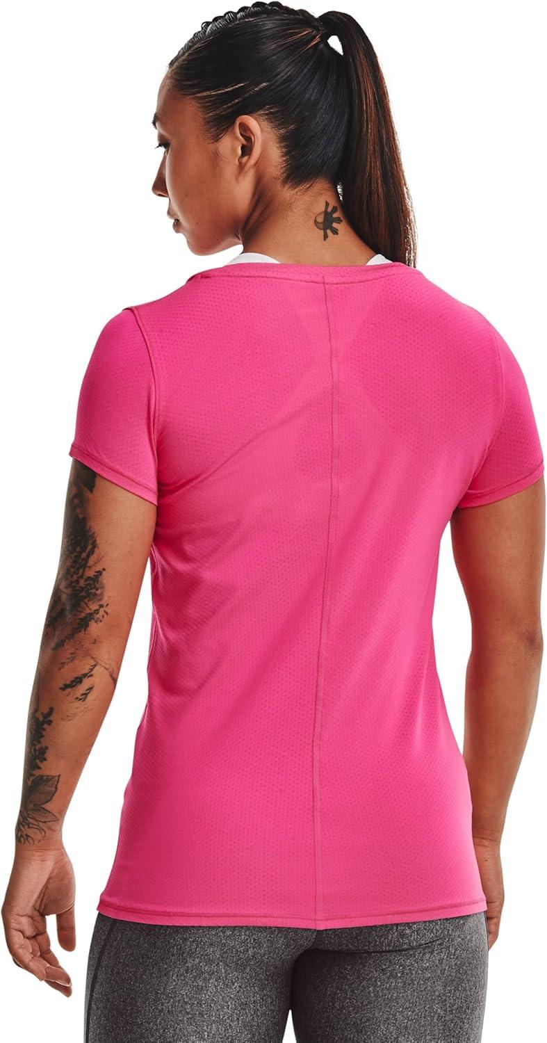 image:imageUnder Armour Womens Heatgear Armour LeggingsElectro Pink 695Metallic Silver