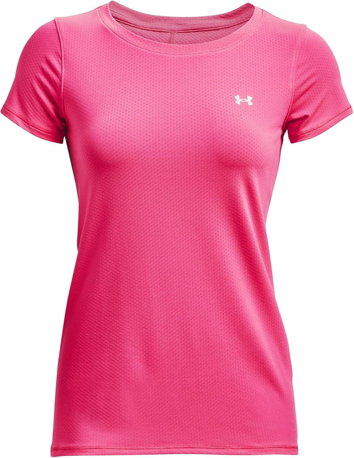 image:imageUnder Armour Womens Heatgear Armour LeggingsElectro Pink 695Metallic Silver