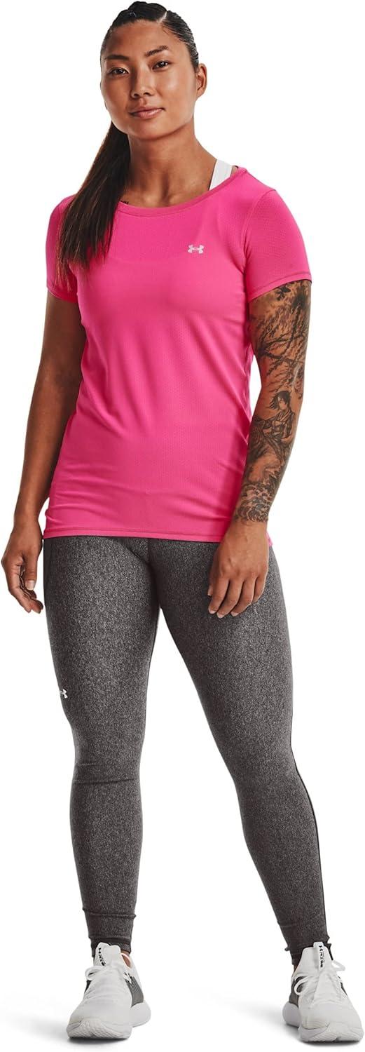 image:imageUnder Armour Womens Heatgear Armour LeggingsElectro Pink 695Metallic Silver