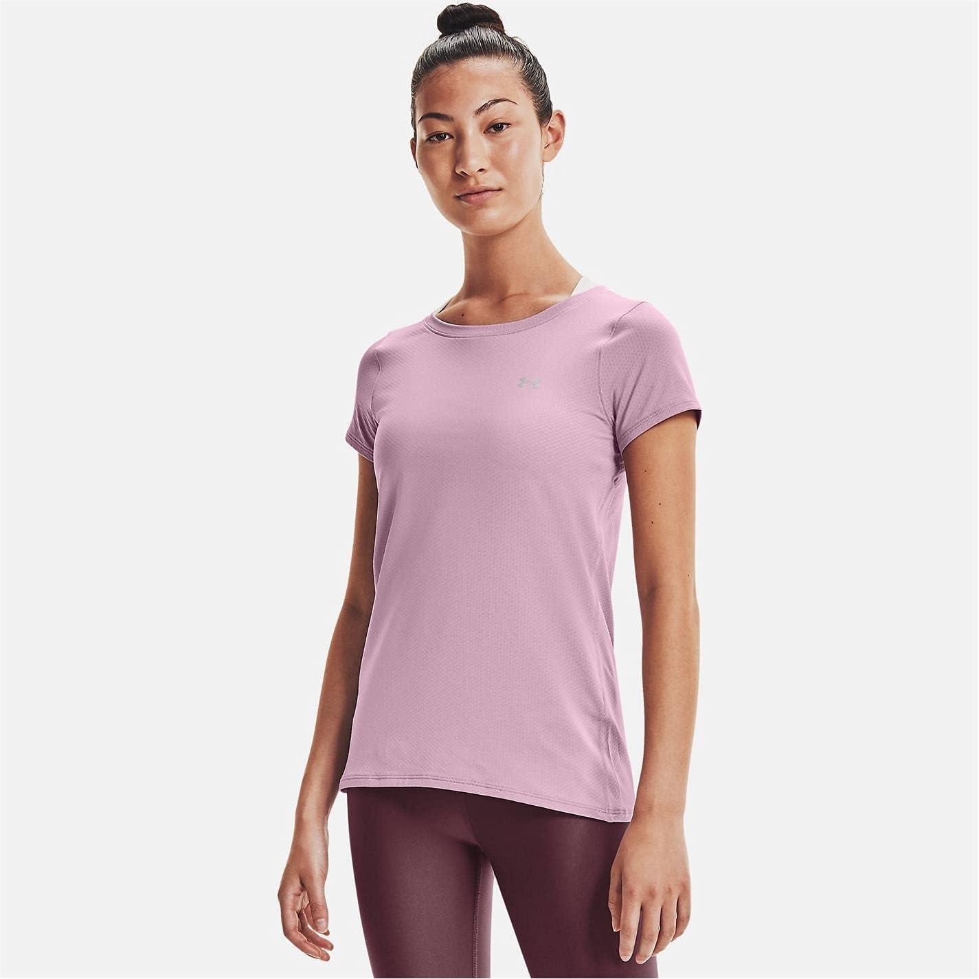 image:imageUnder Armour Womens Heatgear Armour LeggingsMauve Pink 698Metallic Silver