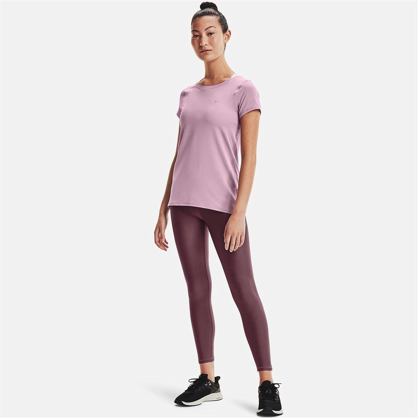 image:imageUnder Armour Womens Heatgear Armour LeggingsMauve Pink 698Metallic Silver