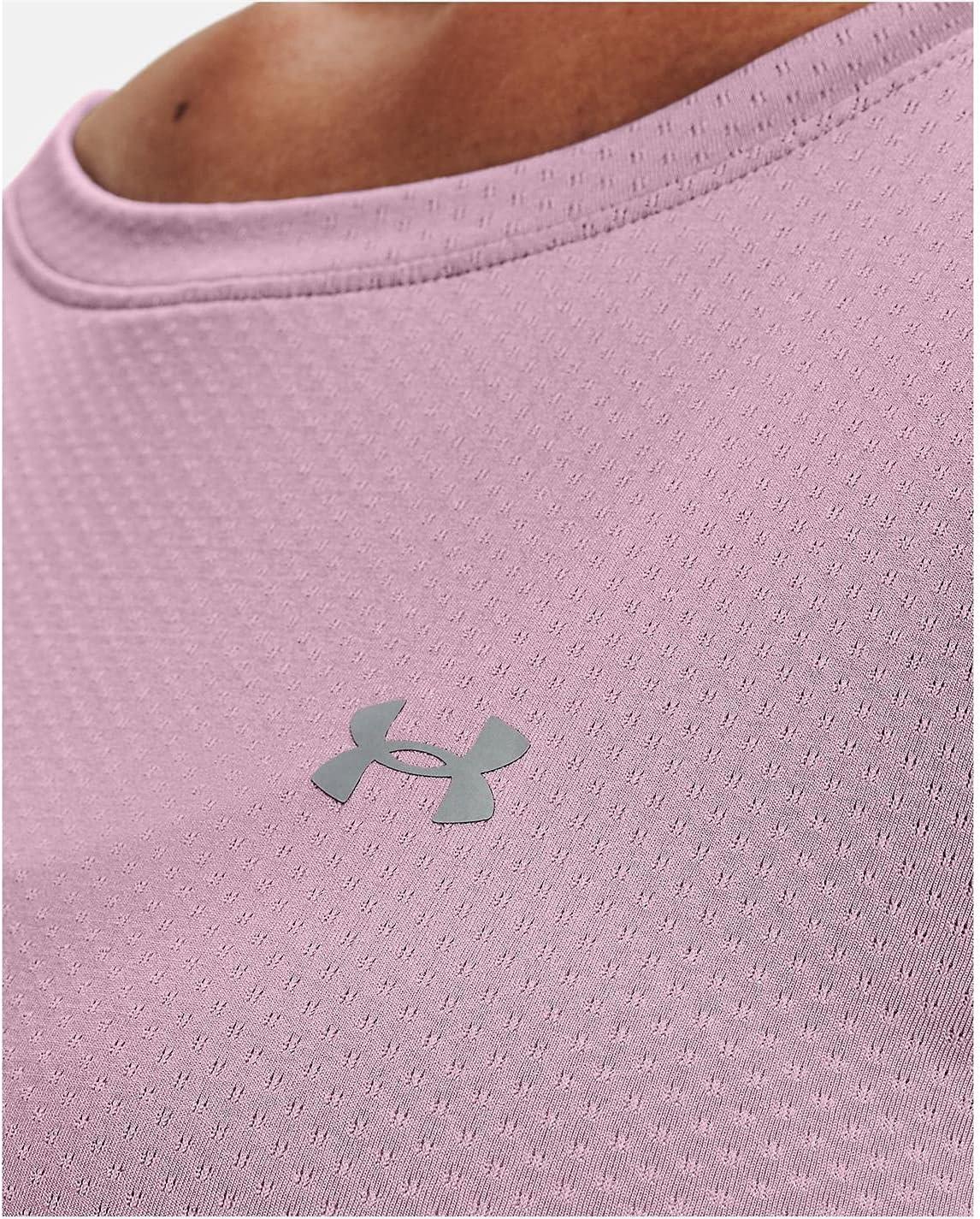 image:imageUnder Armour Womens Heatgear Armour LeggingsMauve Pink 698Metallic Silver