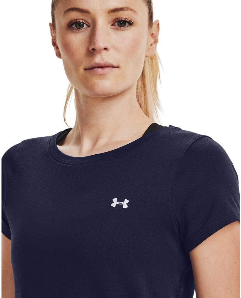 image:imageUnder Armour Womens Heatgear Armour LeggingsMidnight Navy 410Metallic Silver