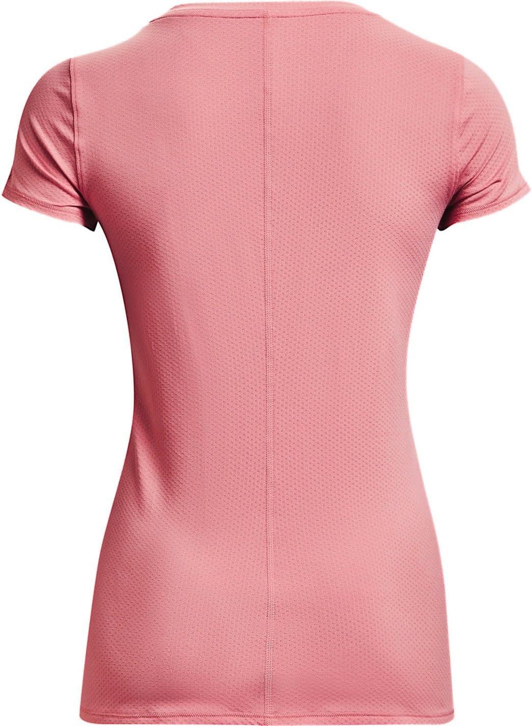 image:imageUnder Armour Womens Heatgear Armour LeggingsPink Clay 663Metallic Silver