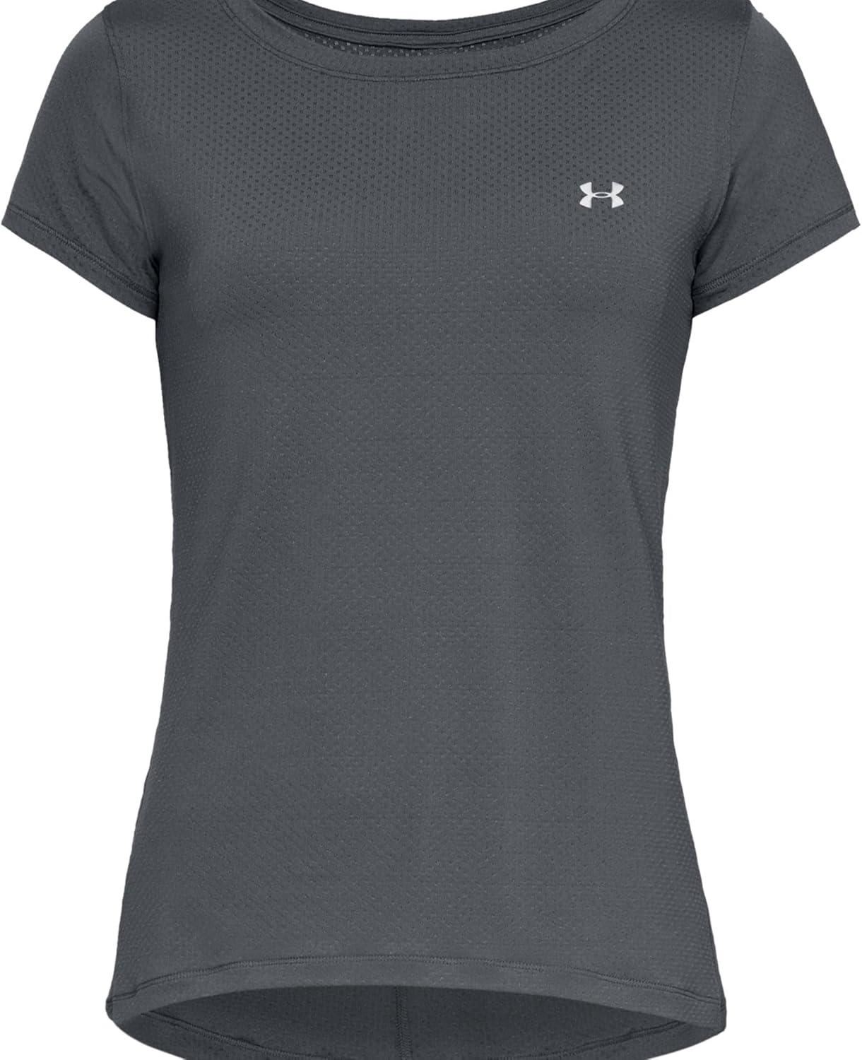 image:imageUnder Armour Womens Heatgear Armour LeggingsPitch Gray Light Heather 012Metallic Silver