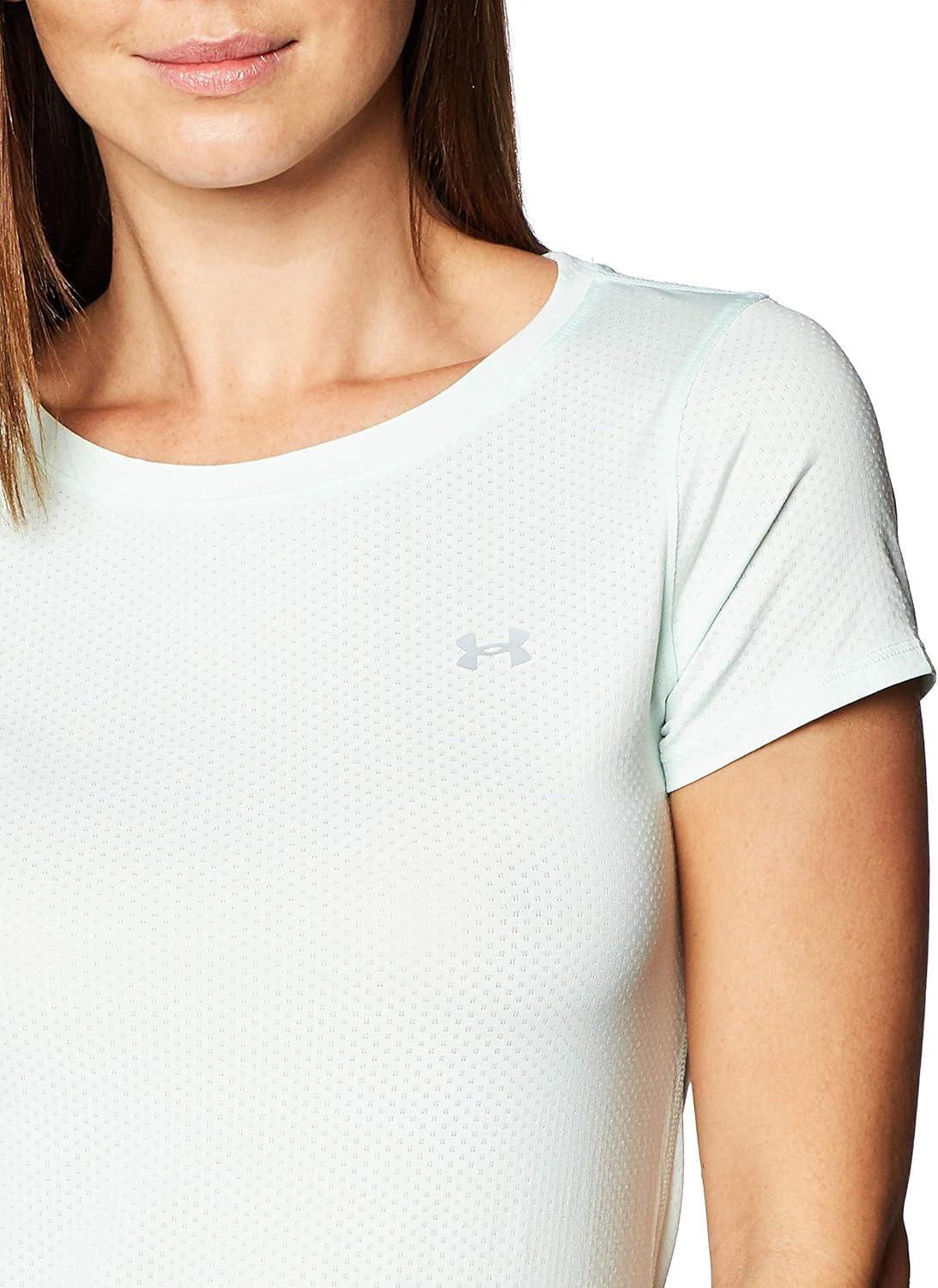 image:imageUnder Armour Womens Heatgear Armour LeggingsSeaglass Blue 403Metallic Silver