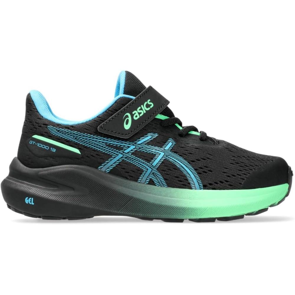 image:imageASICS Kids GT1000 13 Pre School Running ShoesBlackDigital Aqua