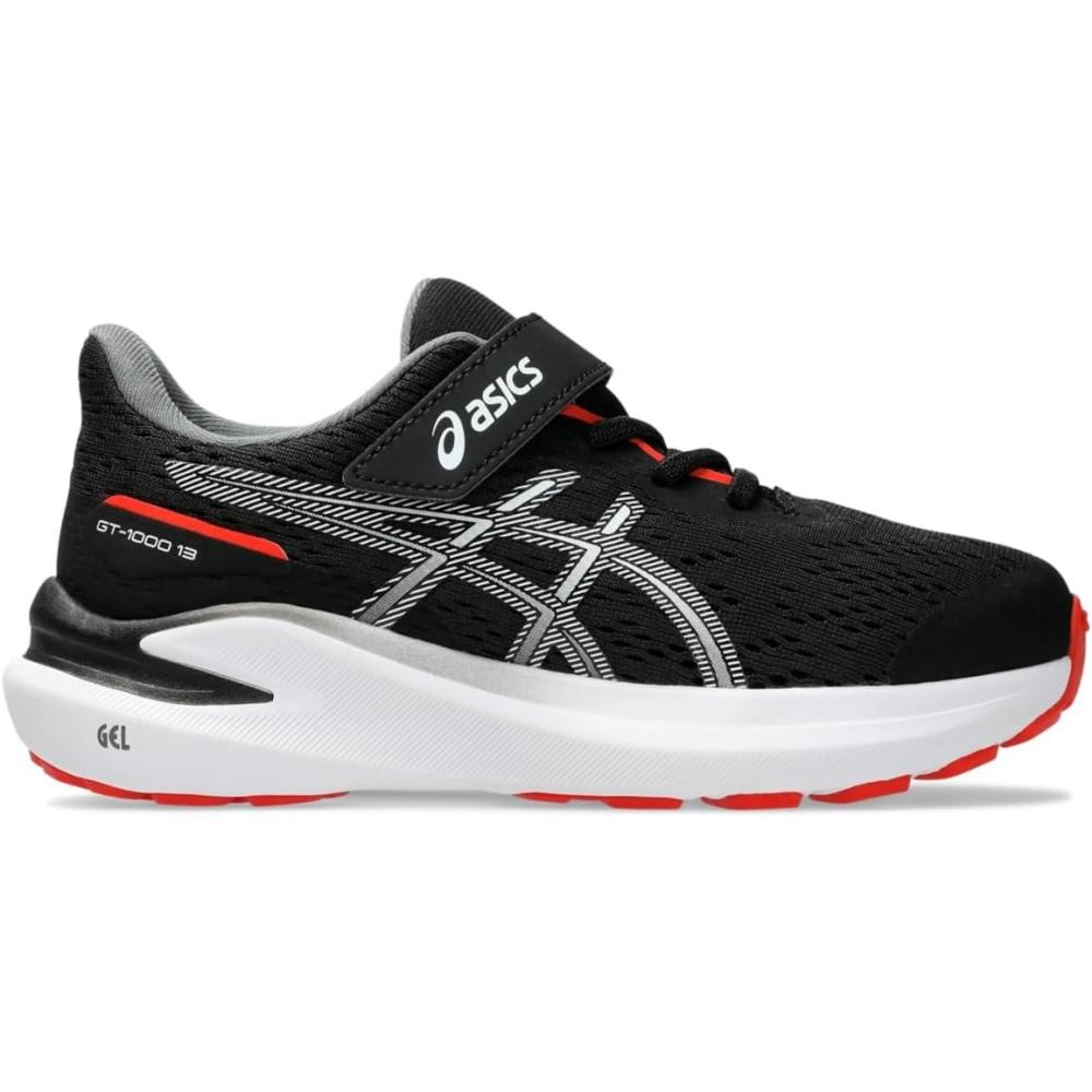 image:imageASICS Kids GT1000 13 Pre School Running ShoesBlackFiery Red