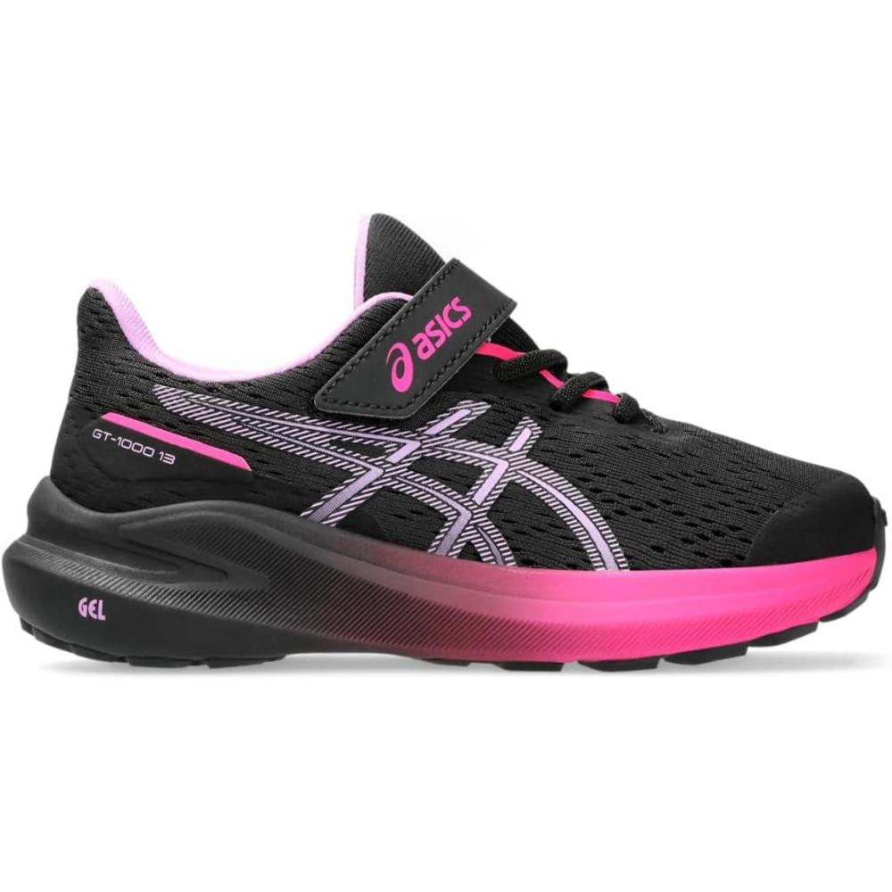 image:imageASICS Kids GT1000 13 Pre School Running ShoesBlackLavender Glow