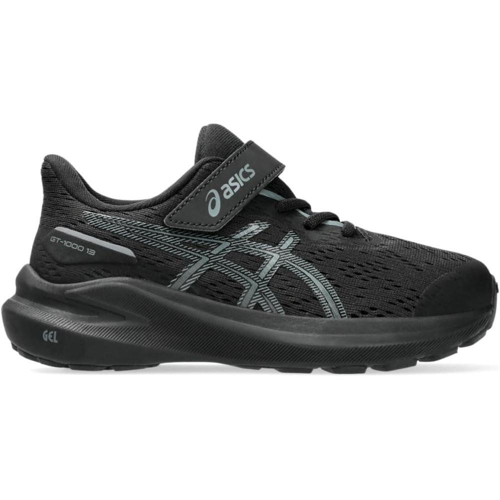 image:imageASICS Kids GT1000 13 Pre School Running ShoesBlackSteel Grey