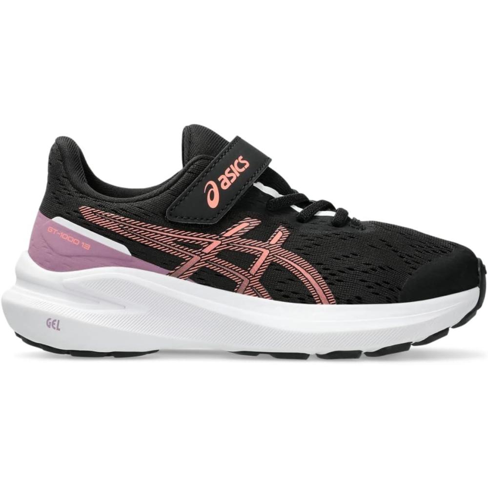 image:imageASICS Kids GT1000 13 Pre School Running ShoesBlackSun Coral