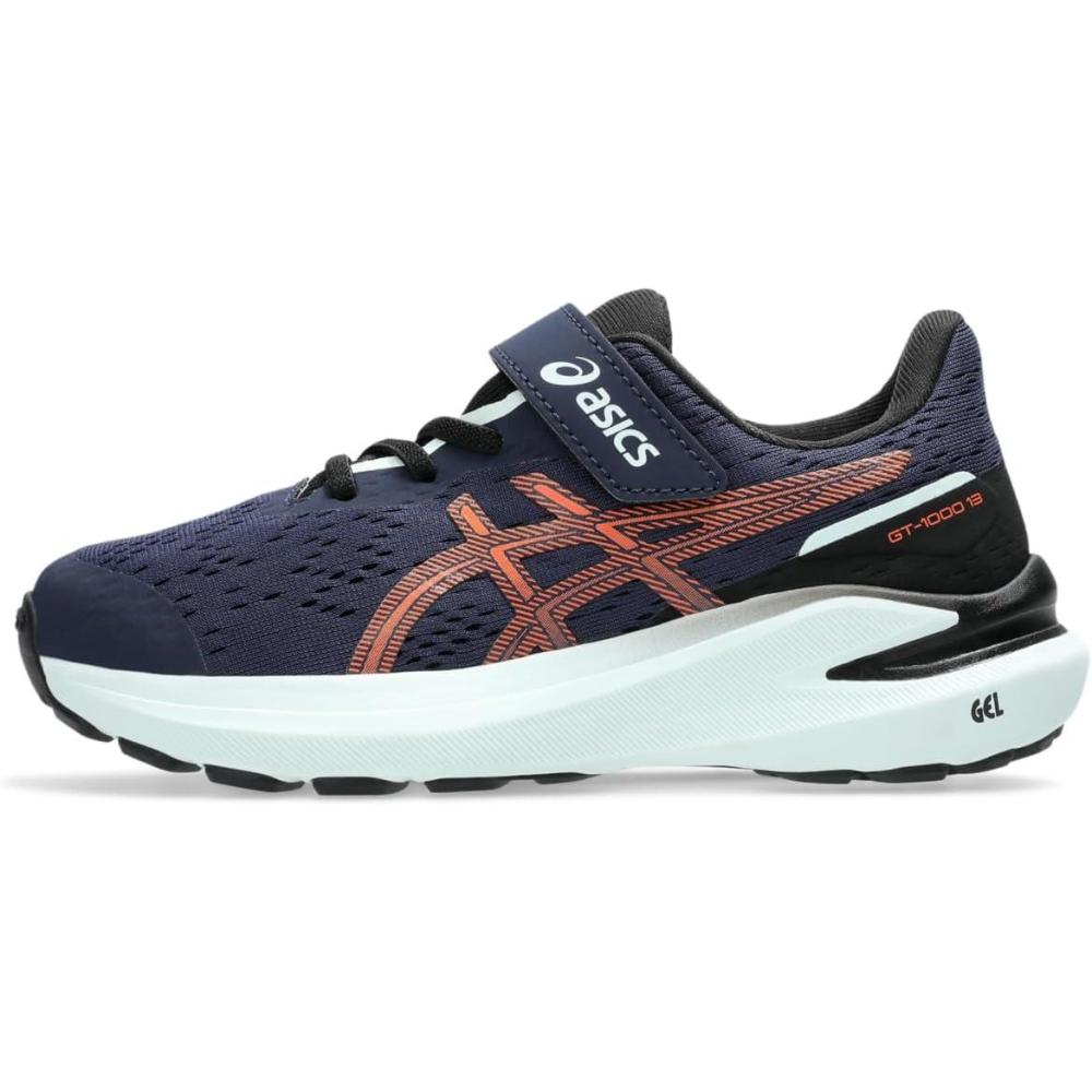 image:imageASICS Kids GT1000 13 Pre School Running ShoesMidnightNova Orange