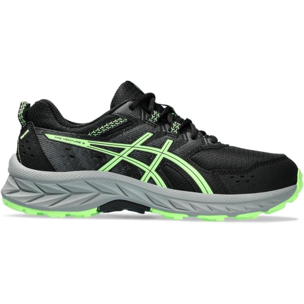 image:imageASICS Kids PRE Venture 9 Grade School Running ShoesBlackIlluminate Green