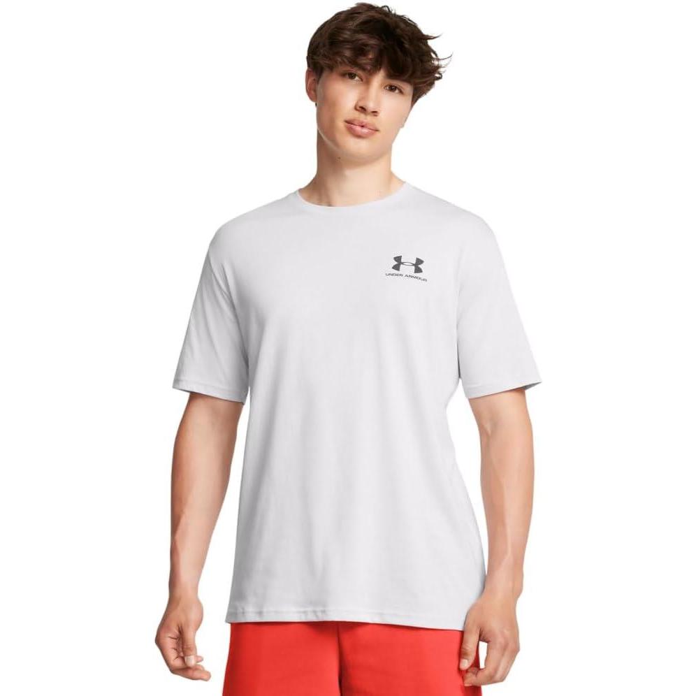 image:imageUnder Armour Mens Sportstyle Left Chest ShortSleeve TShirt014 Halo Gray   Black