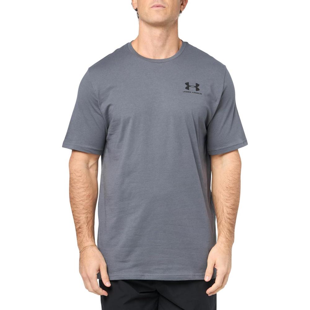 image:imageUnder Armour Mens Sportstyle Left Chest ShortSleeve TShirt025 Castlerock Black