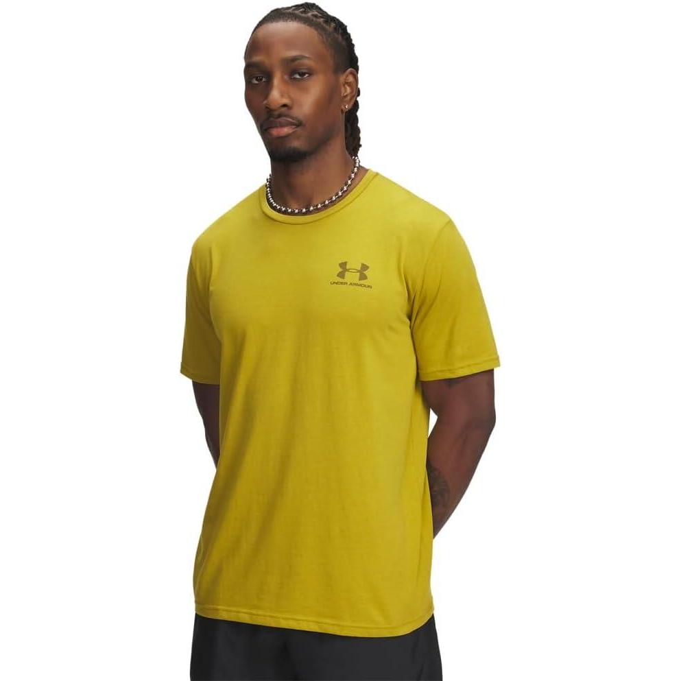 image:imageUnder Armour Mens Sportstyle Left Chest ShortSleeve TShirt314 Green Legacy Canteen Green