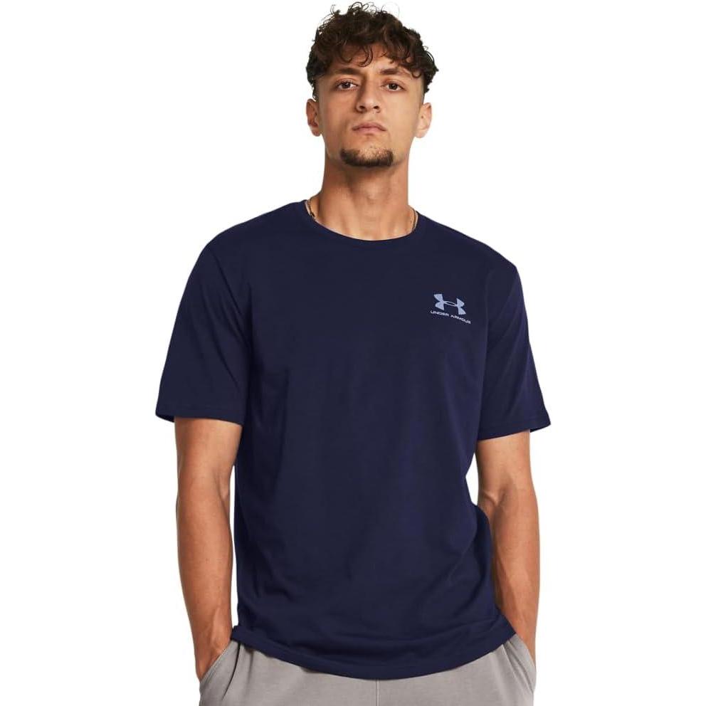 image:imageUnder Armour Mens Sportstyle Left Chest ShortSleeve TShirt410 Midnight Navy White