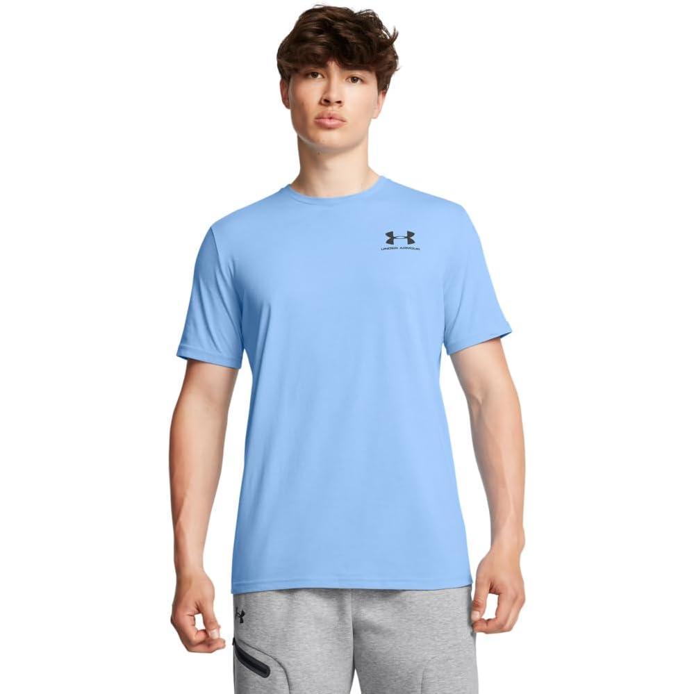 image:imageUnder Armour Mens Sportstyle Left Chest ShortSleeve TShirt469 Horizon Blue   Black