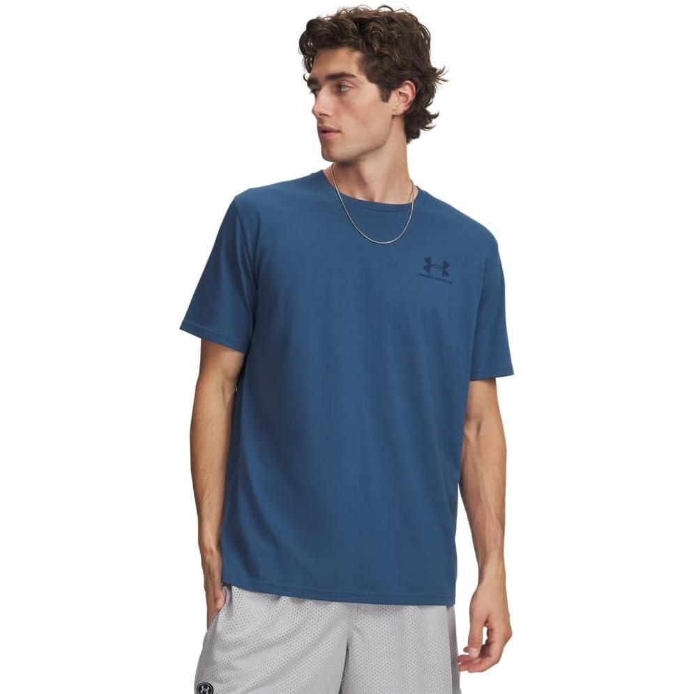 image:imageUnder Armour Mens Sportstyle Left Chest ShortSleeve TShirt499 Wham Blue   Academy