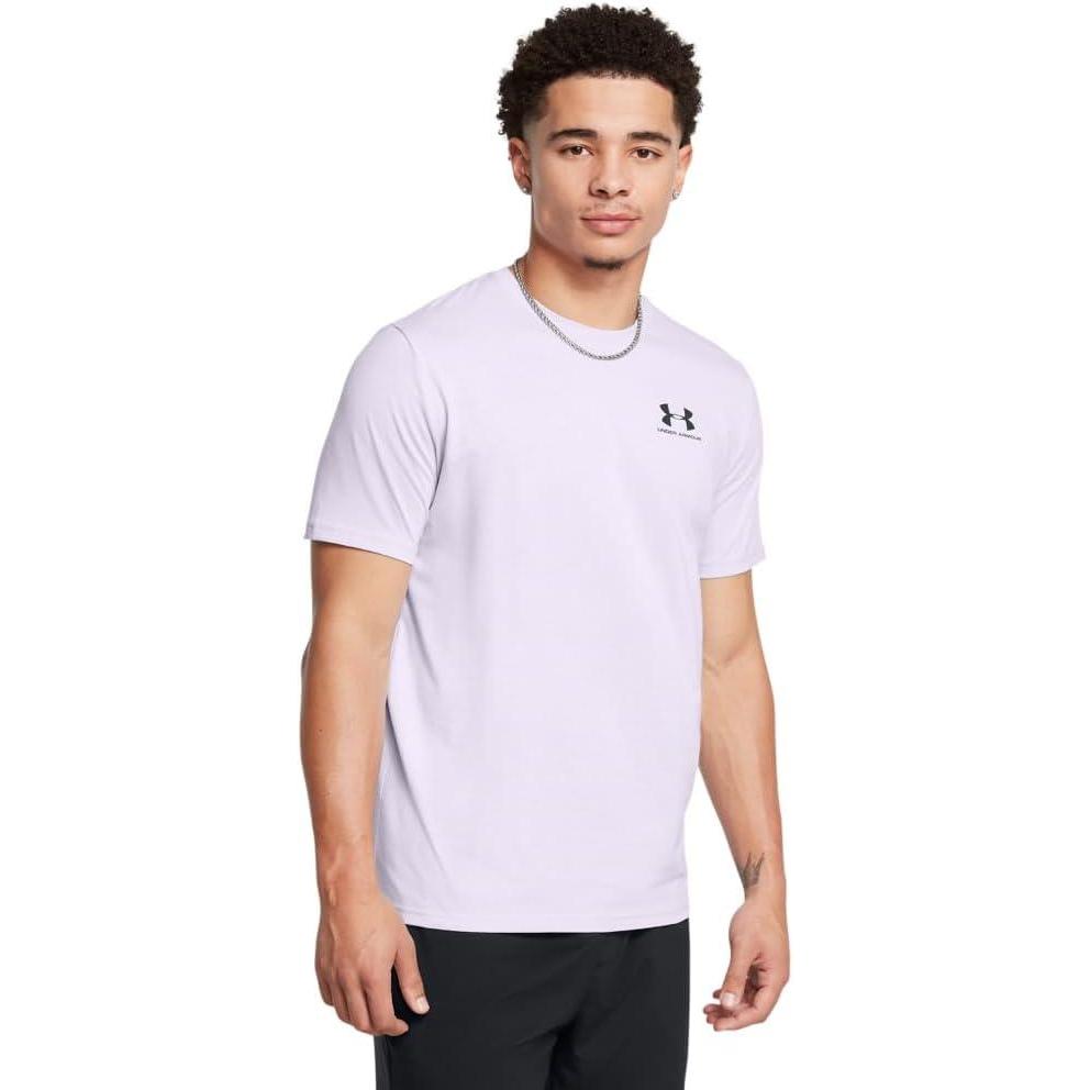 image:imageUnder Armour Mens Sportstyle Left Chest ShortSleeve TShirt535 Salt Purple Black