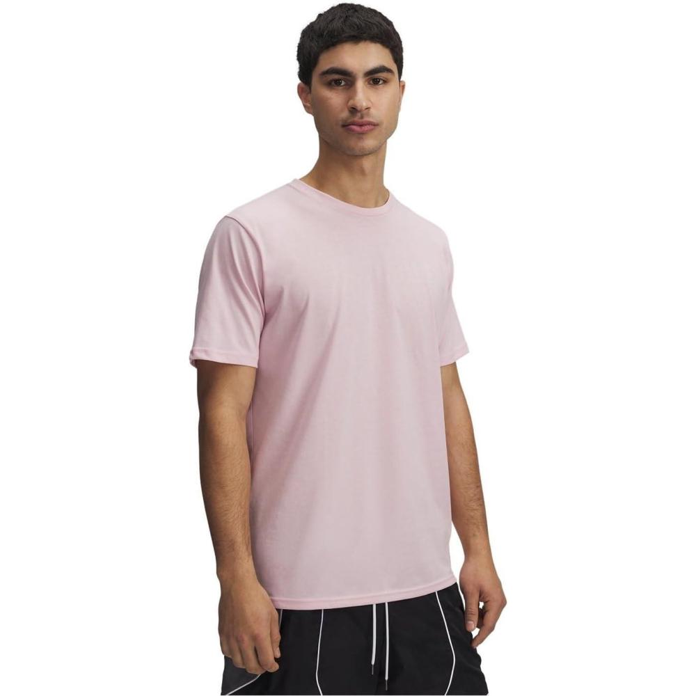 image:imageUnder Armour Mens Sportstyle Left Chest ShortSleeve TShirt647 Prime Pink White