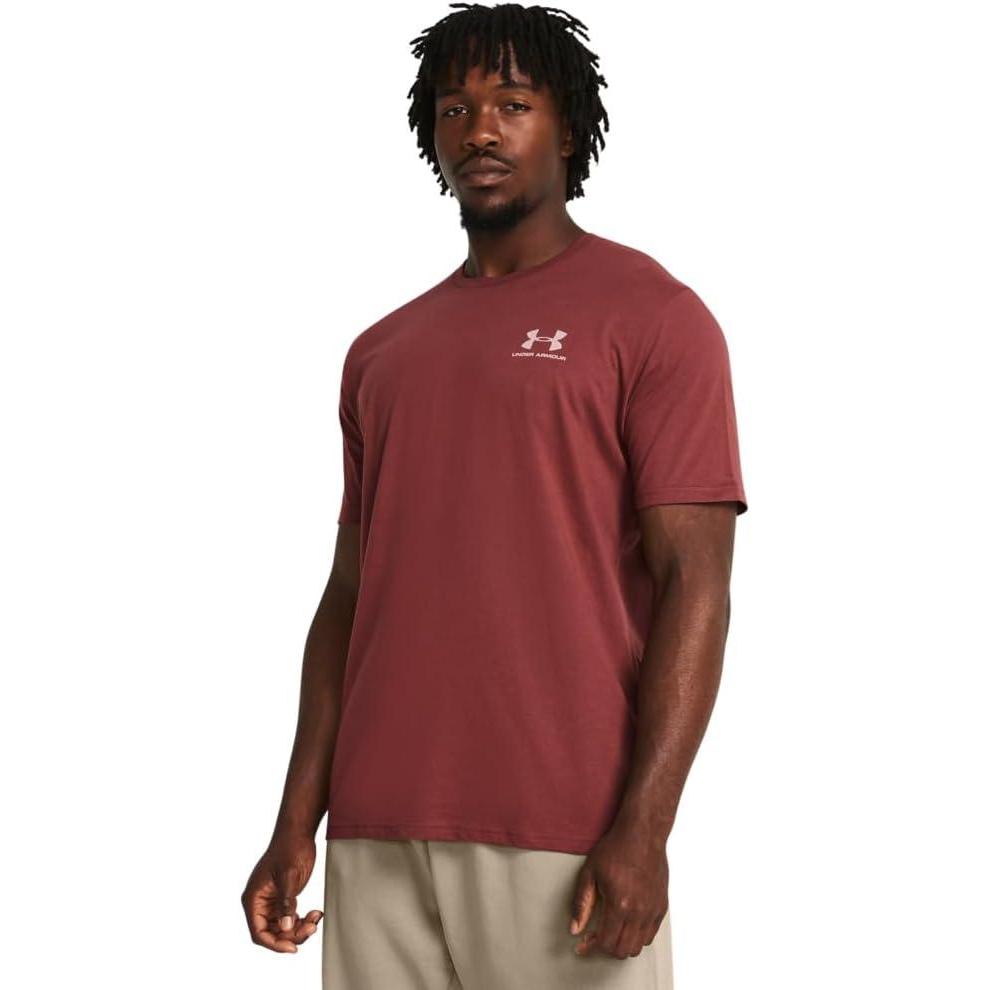 image:imageUnder Armour Mens Sportstyle Left Chest ShortSleeve TShirt689 Cinna Red White