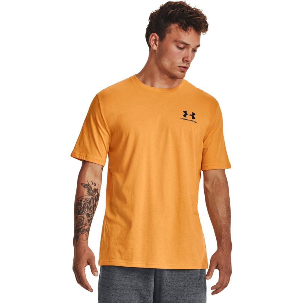 image:imageUnder Armour Mens Sportstyle Left Chest ShortSleeve TShirt739 Wasp Yellow Black