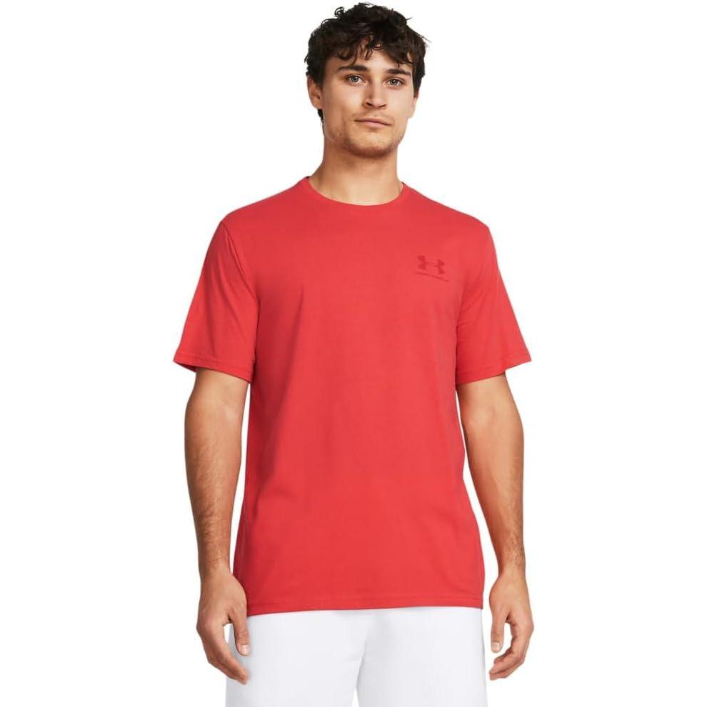 image:imageUnder Armour Mens Sportstyle Left Chest ShortSleeve TShirt814 Red Solstice   Red
