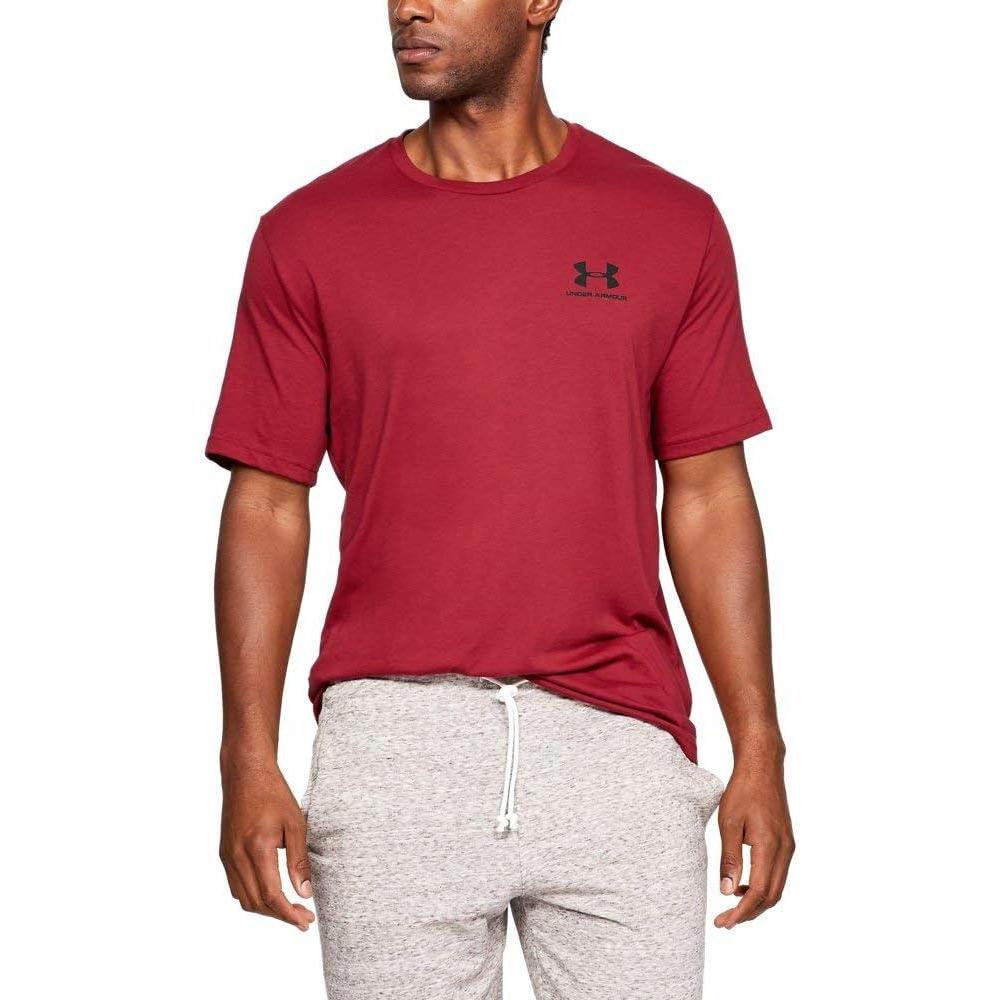 image:imageUnder Armour Mens Sportstyle Left Chest ShortSleeve TShirtAruba Red 651Black