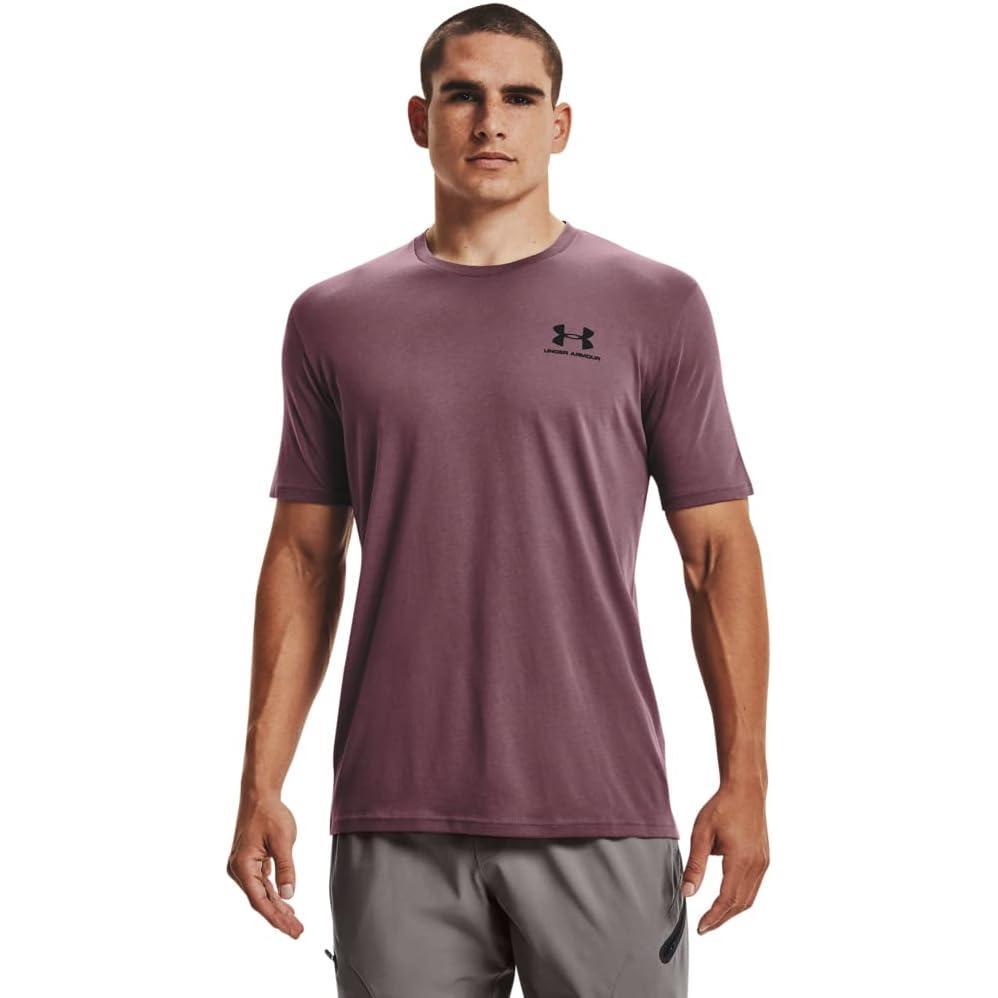 image:imageUnder Armour Mens Sportstyle Left Chest ShortSleeve TShirtAsh Plum 554Black