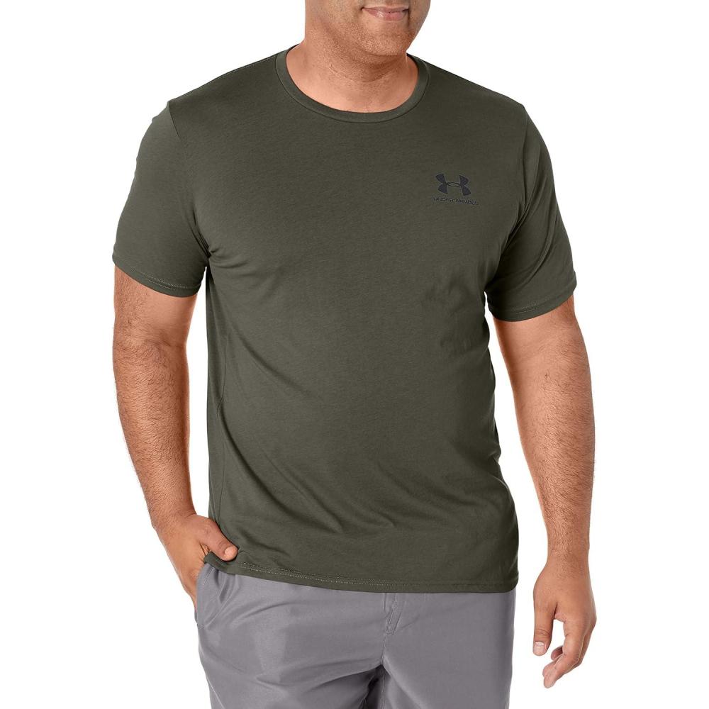 image:imageUnder Armour Mens Sportstyle Left Chest ShortSleeve TShirtBaroque Green
