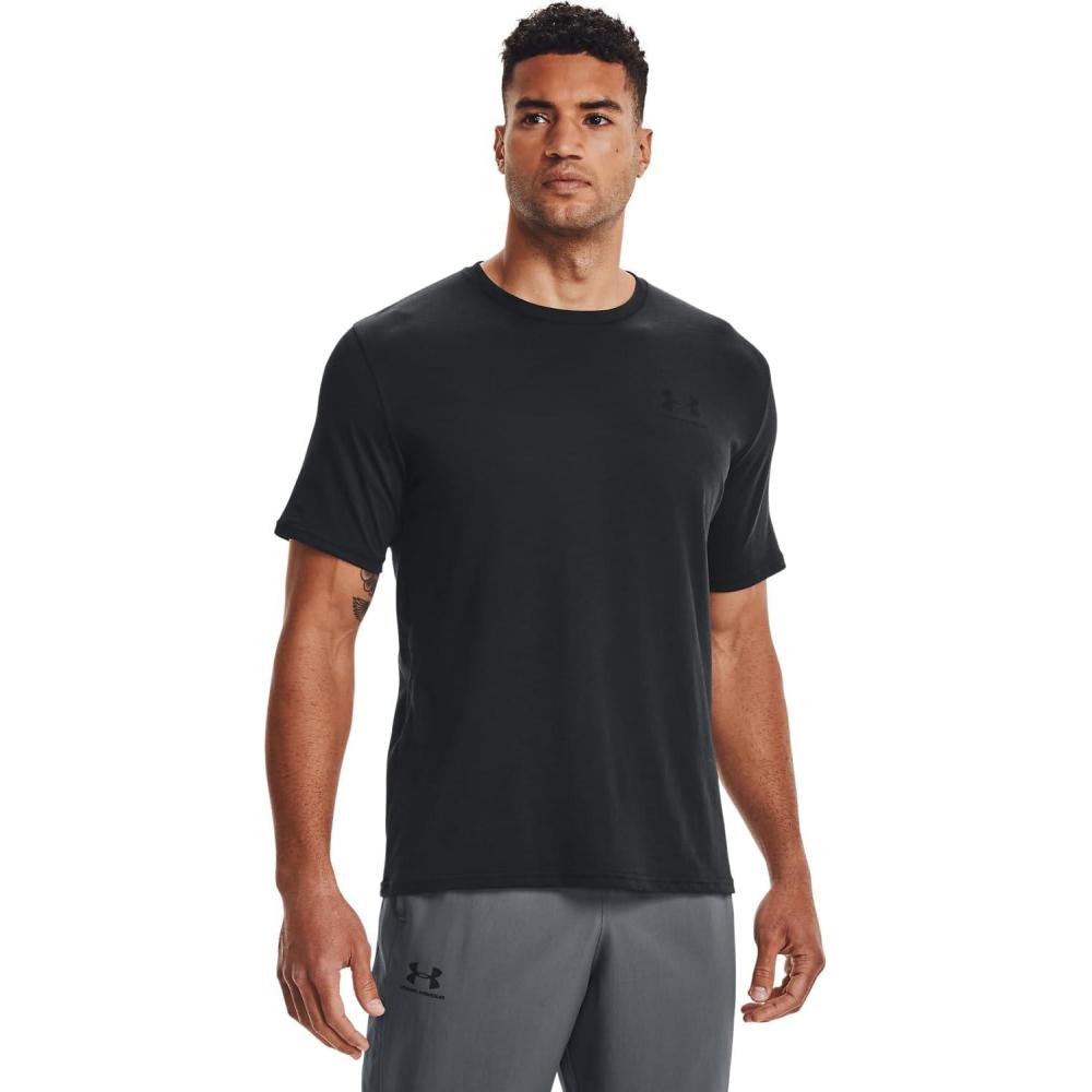 image:imageUnder Armour Mens Sportstyle Left Chest ShortSleeve TShirtBlack 001Black