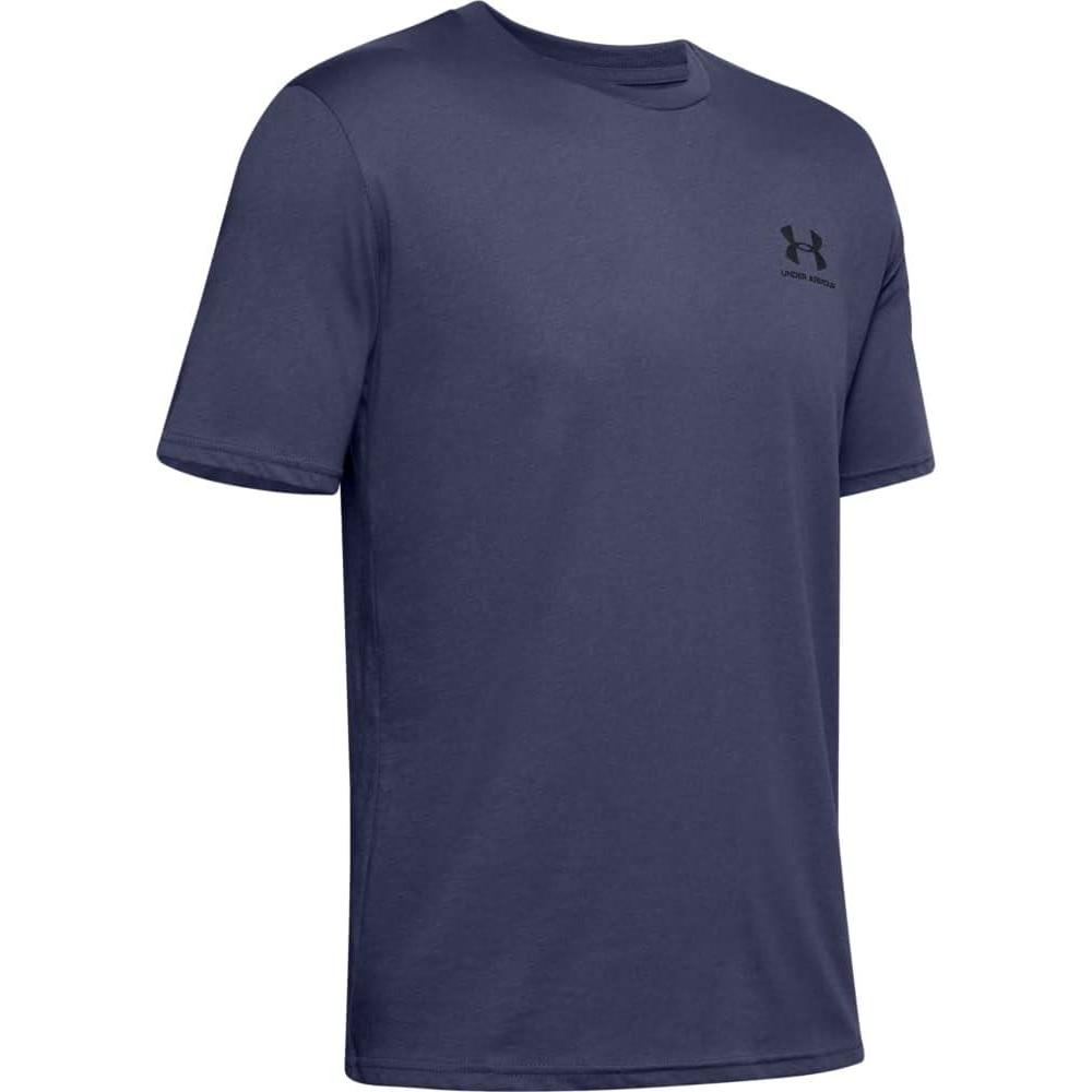 image:imageUnder Armour Mens Sportstyle Left Chest ShortSleeve TShirtBlue Ink 497Black