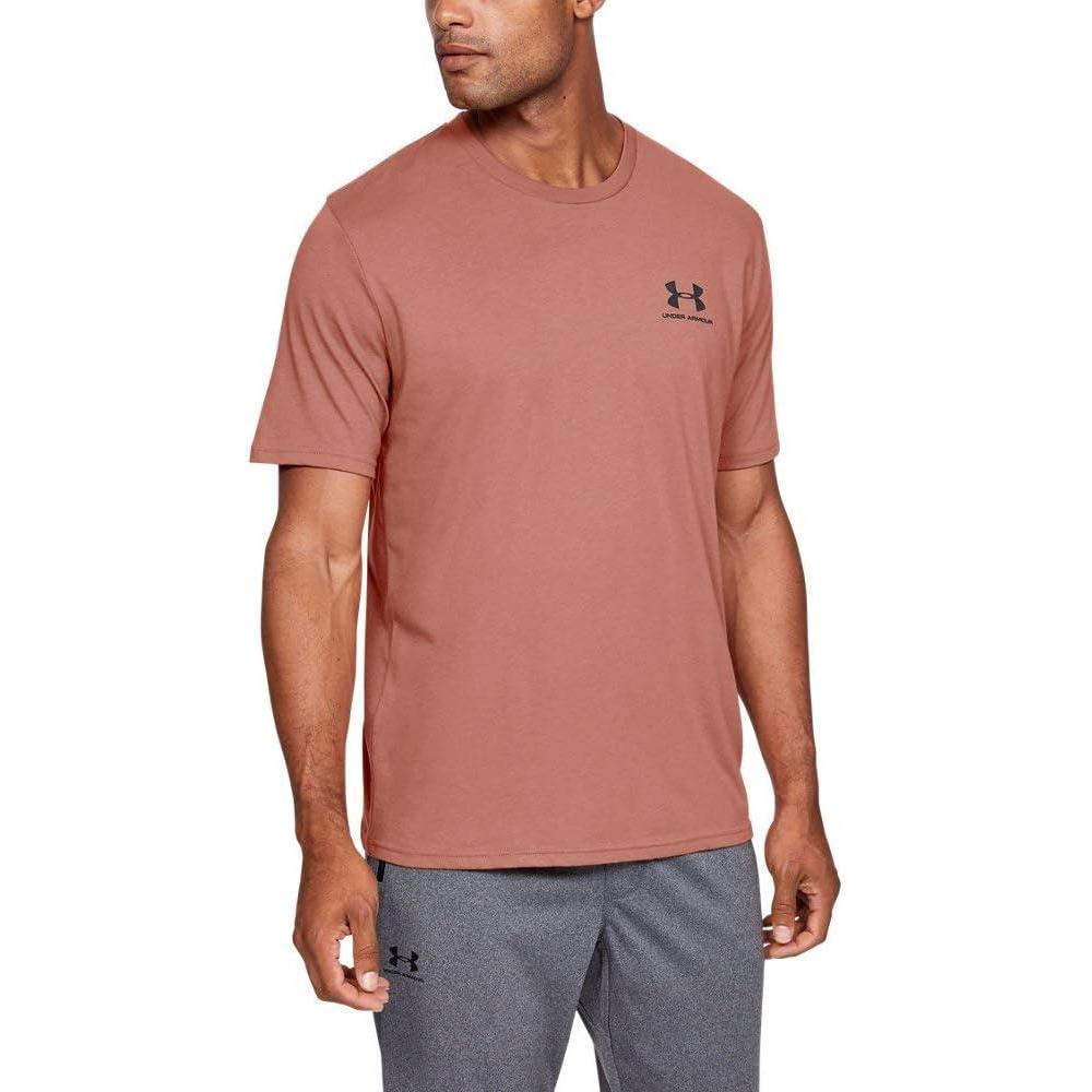 image:imageUnder Armour Mens Sportstyle Left Chest ShortSleeve TShirtCedar Brown