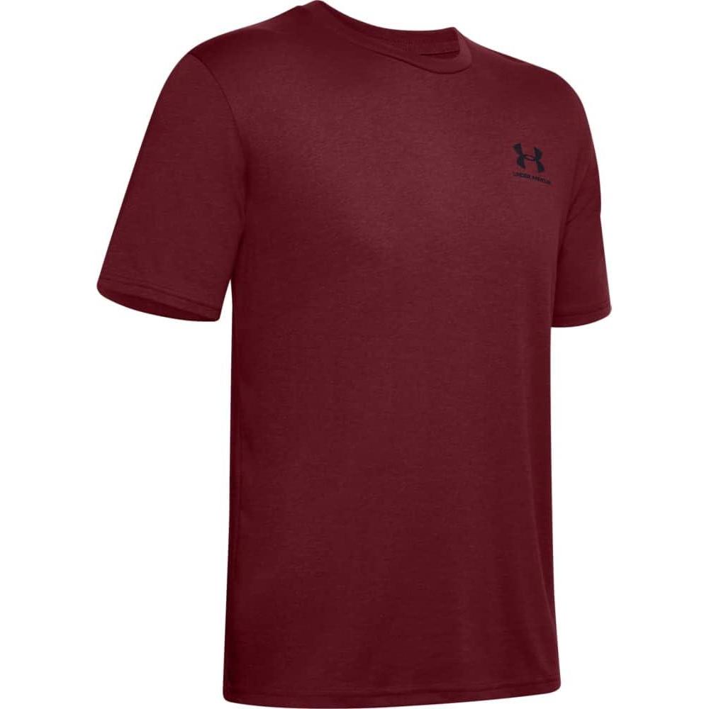 image:imageUnder Armour Mens Sportstyle Left Chest ShortSleeve TShirtCordova 615Black