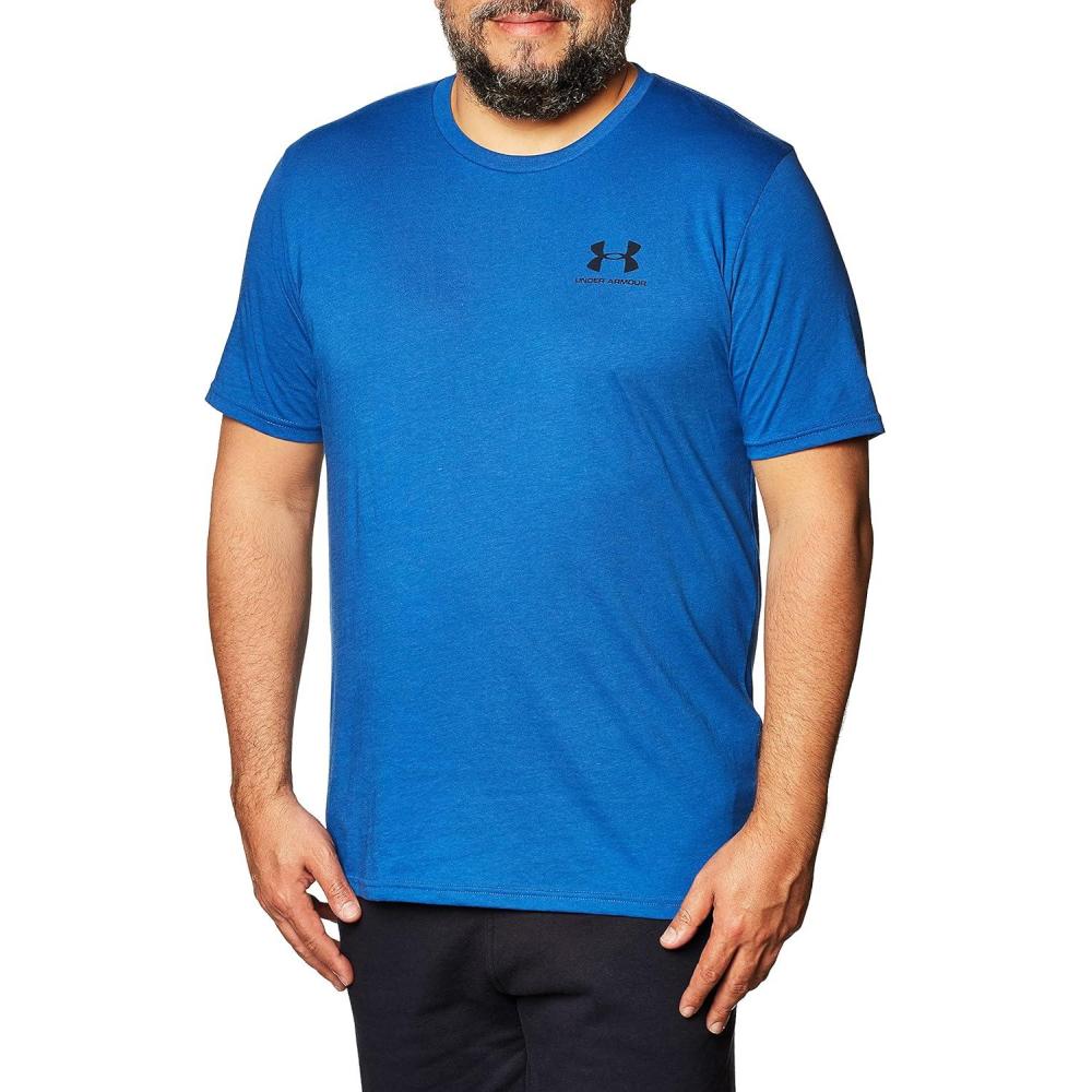 image:imageUnder Armour Mens Sportstyle Left Chest ShortSleeve TShirtElectric Blue 428Black