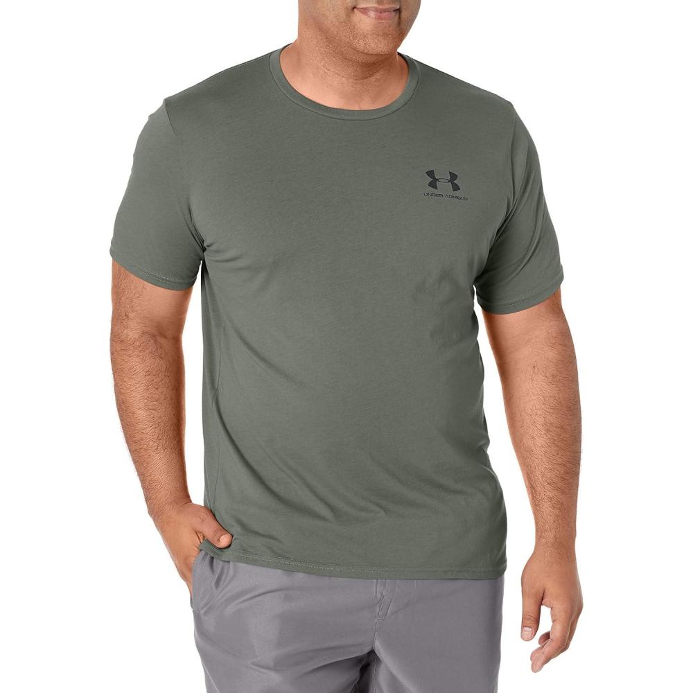 image:imageUnder Armour Mens Sportstyle Left Chest ShortSleeve TShirtMoss Green