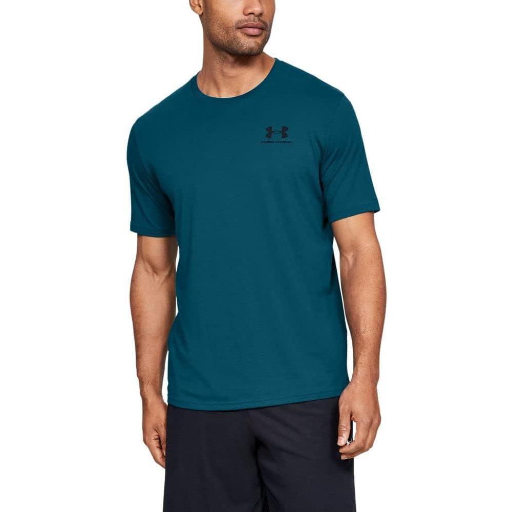 image:imageUnder Armour Mens Sportstyle Left Chest ShortSleeve TShirtTeal Vibe
