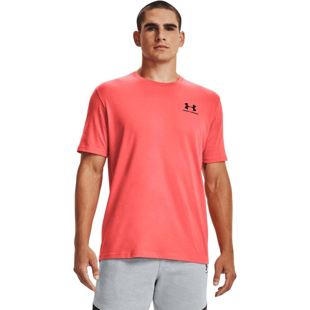 image:imageUnder Armour Mens Sportstyle Left Chest ShortSleeve TShirtVenom Red 690Black